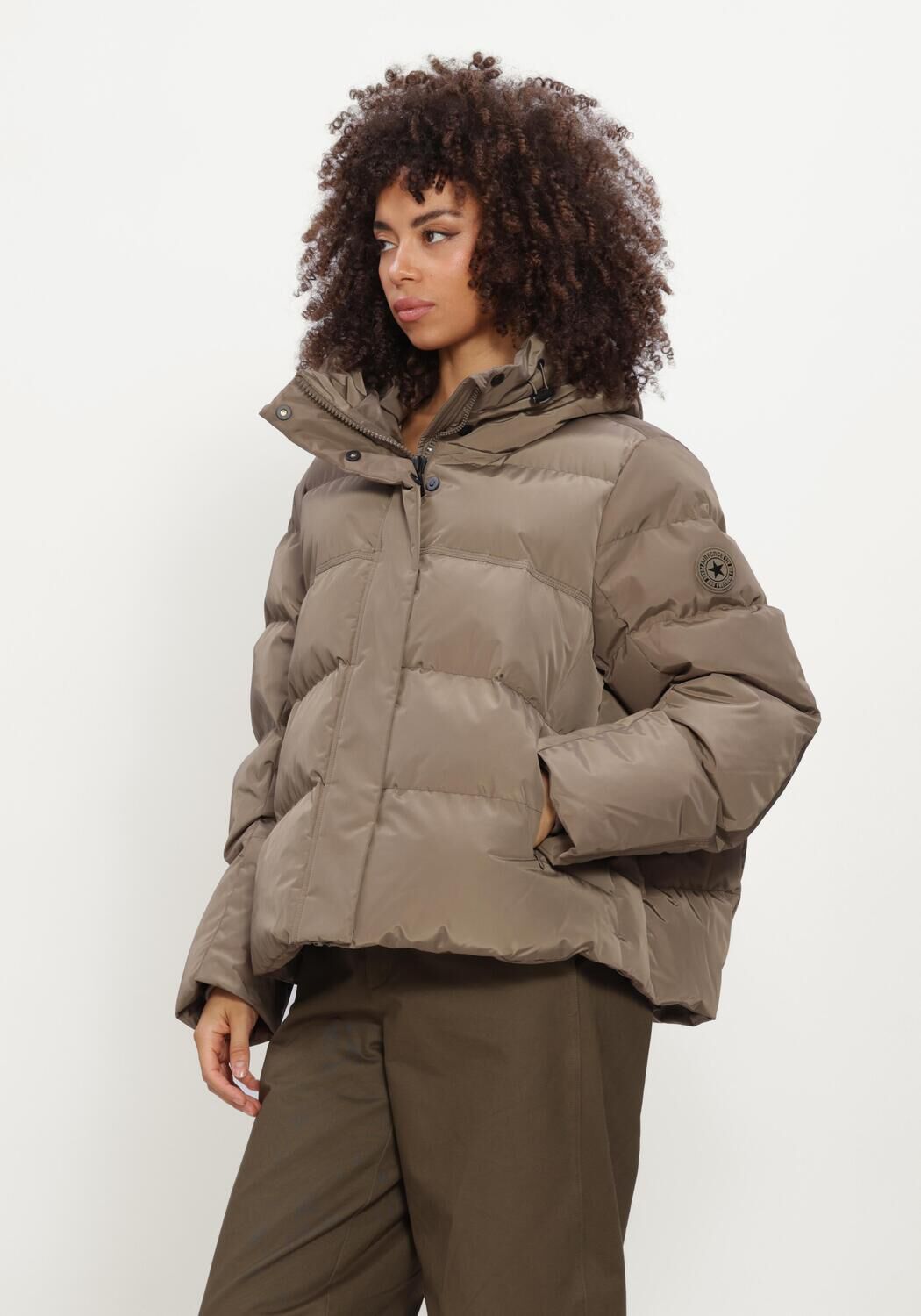 Taupe AIRFORCE Gewatteerde jas CARLY JACKET - large