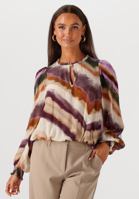 Multi SUMMUM Blouses TOP LONG SLEEVES ZIGZAG PRINT - large