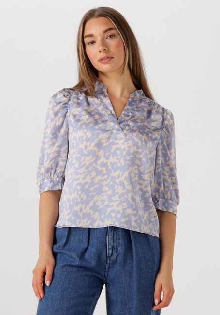 Blauwe NEO NOIR Blouses ROELLA GRAPHIC FADE BLOUSE - large