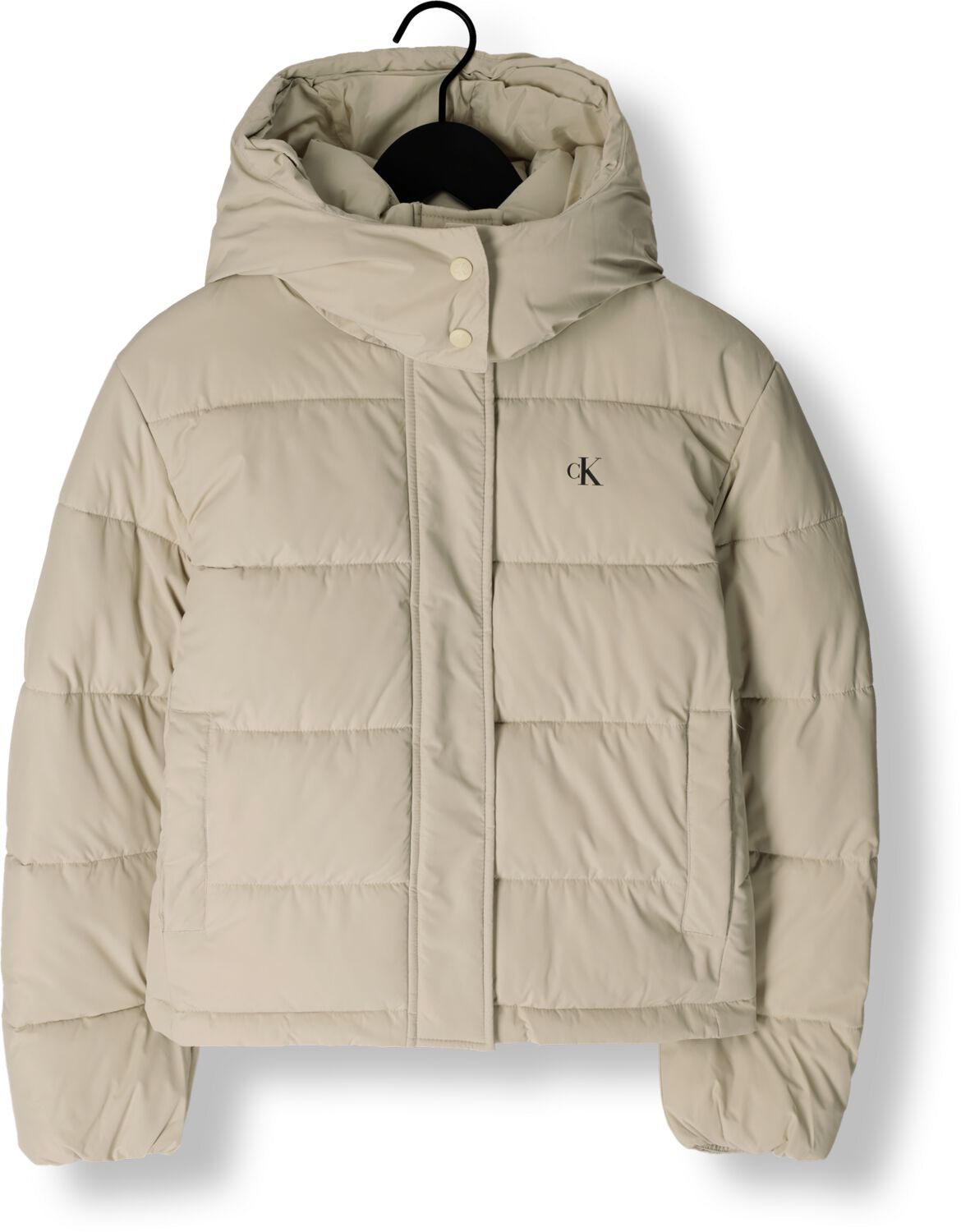 CALVIN KLEIN Dames Jassen Matte Monologo Nd Short Puffer Beige
