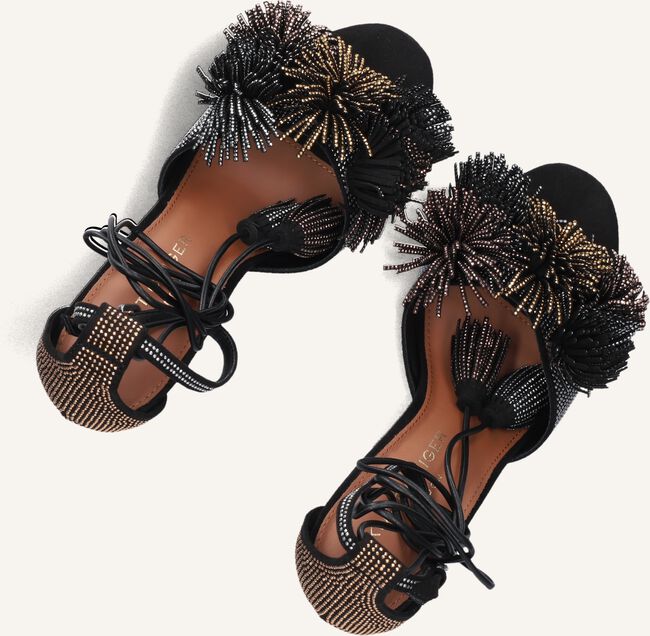 Zwarte KURT GEIGER LONDON Sandalen met hak POM POM ANKLE TIE Zwarte KURT GEIGER LONDON Sandalen met hak POM POM ANKLE TIE - large