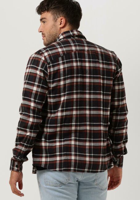 Bruine CAST IRON Casual overhemd LONG SLEEVE SHIRT BRUSHED YARN DYED CHECK - large