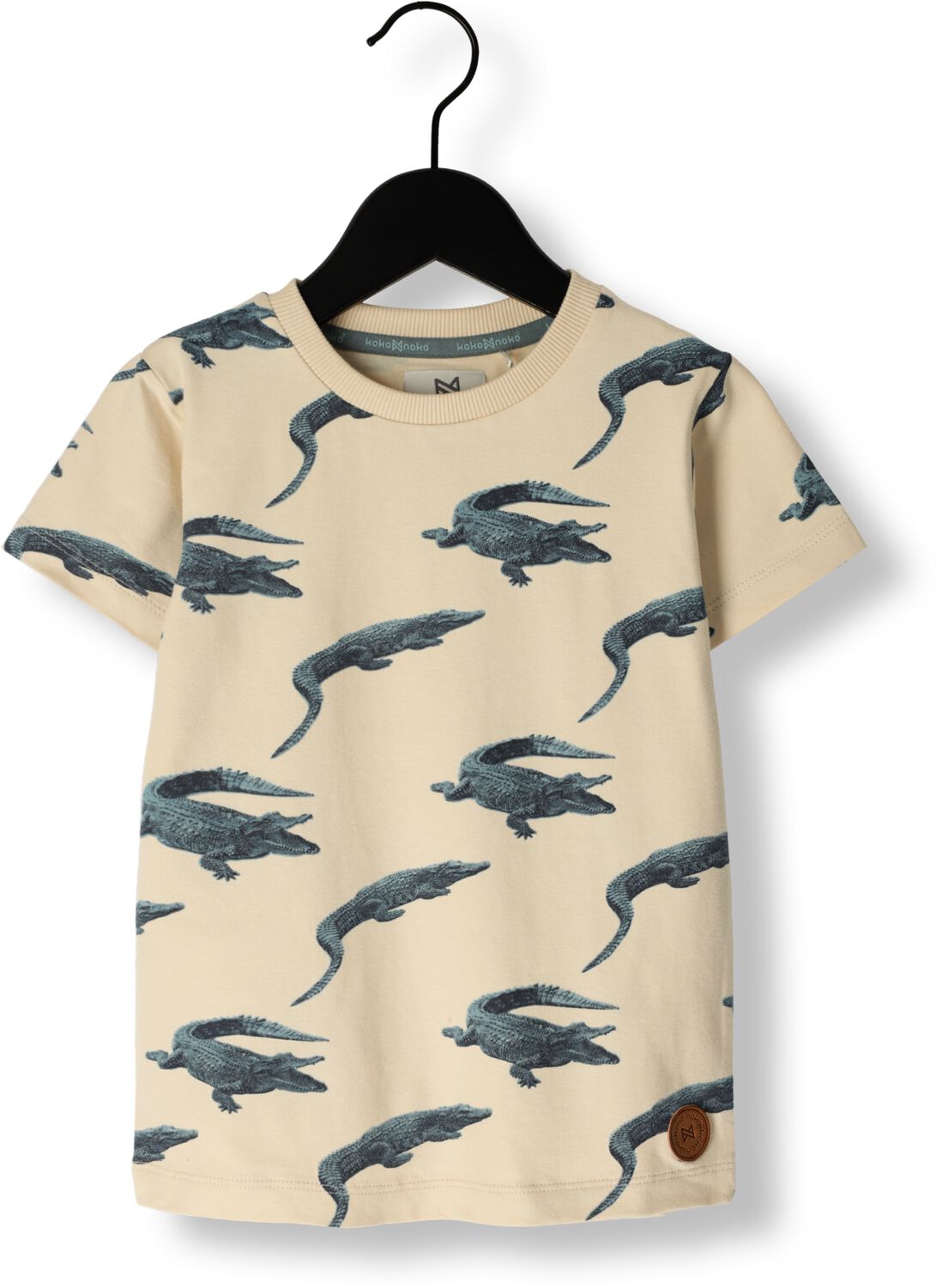Koko Noko T-shirt met dierenprint wit Jongens Katoen Ronde hals Dierenprint 122