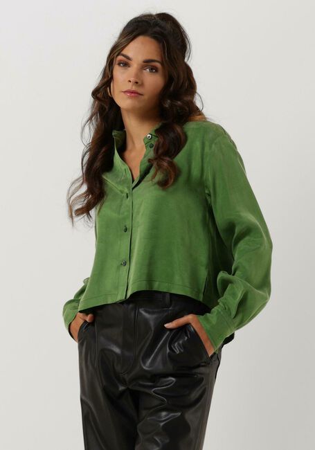 Groene VANILIA Blouse SHORT CUT SHIRT Omoda