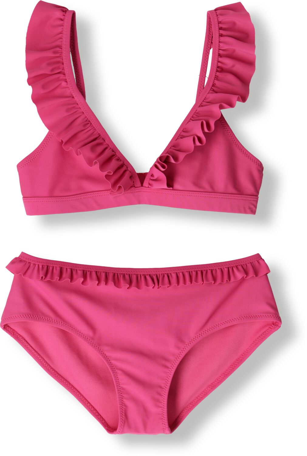 Shiwi triangel bikini Bella met ruches roze Meisjes Polyester Effen 146 152