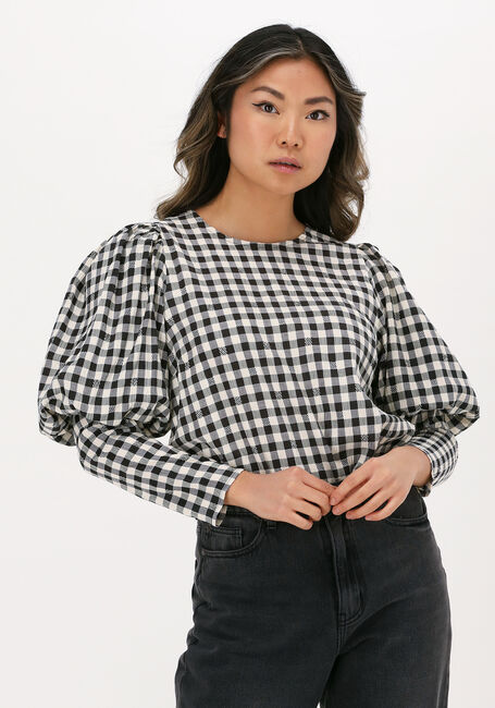 Zwarte CO'COUTURE Blouses CADIE CHECK BLOUSE - large