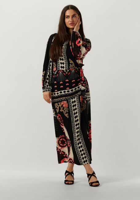 Zwarte SUMMUM Maxi jurk DRESS SCARF PRINT - large