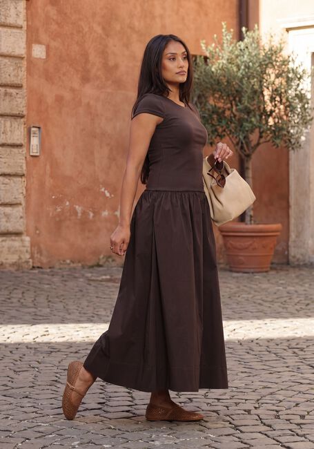 Bruine NEO NOIR Maxi jurk TUSCANY DRESS - large