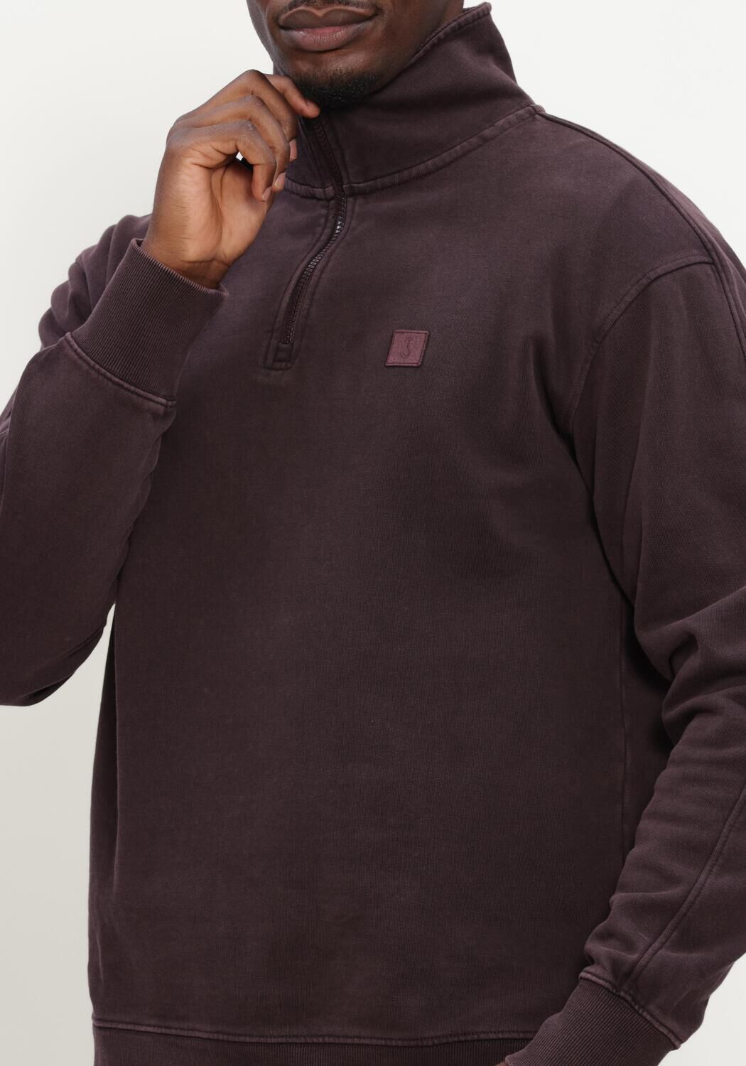 BUTCHER OF BLUE Heren Truien & Vesten Army Sweat Half Zip Bordeaux