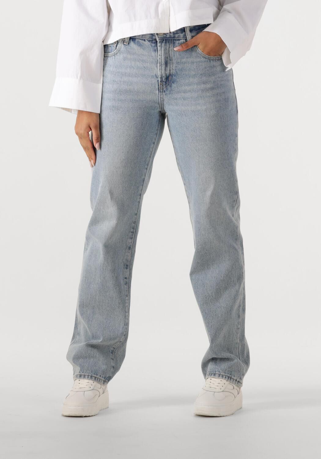 WITHBLACK Dames Jeans Wblbrooke Mw Boyfriend Jeans Lichtblauw