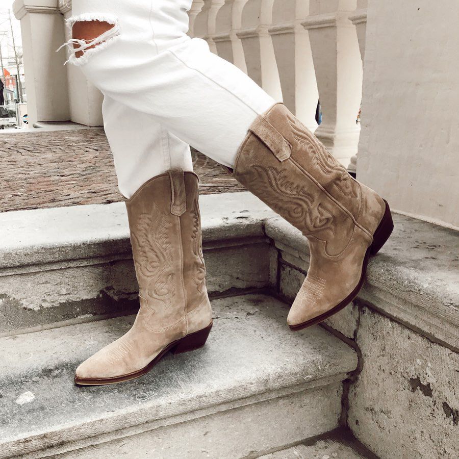 Beige VIA VAI Hoge laarzen SIENNA BLOCK | Omoda