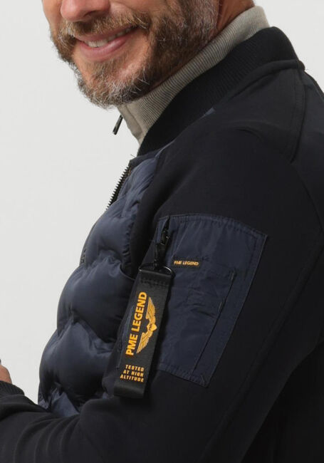 Blauwe PME LEGEND Jack ZIP JACKET TERRY MIXED PADDED NYLON - large