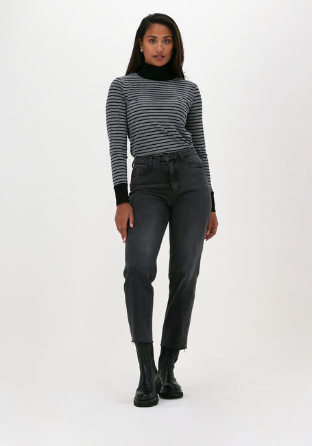Zwarte MOS MOSH Top CASIO LS-STRIPE ROLLNECK - large
