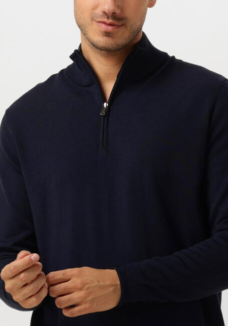Donkerblauwe PROFUOMO Trui PULLOVER HALF ZIP - large
