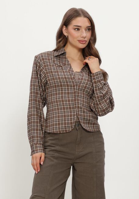 Bruine REFINED DEPARTMENT Blouses LADIES WOVEN BLOUSE SMALL CHECK SYD - large