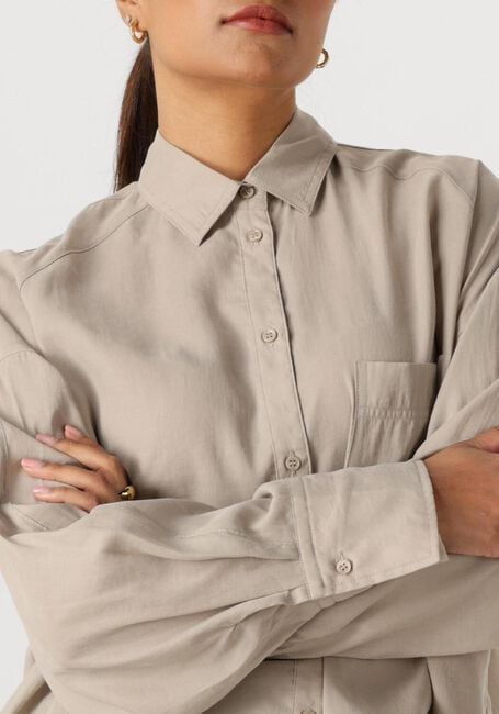 Grijze WITHBLACK Blouses WBLMARLEEN LS OVERSIZED SHIRT - large