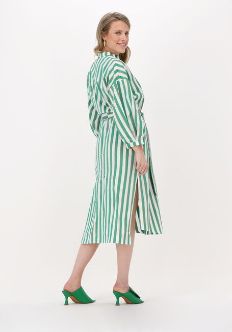 Groene ACCESS Midi jurk STRIPED SHIRT DRESS - large