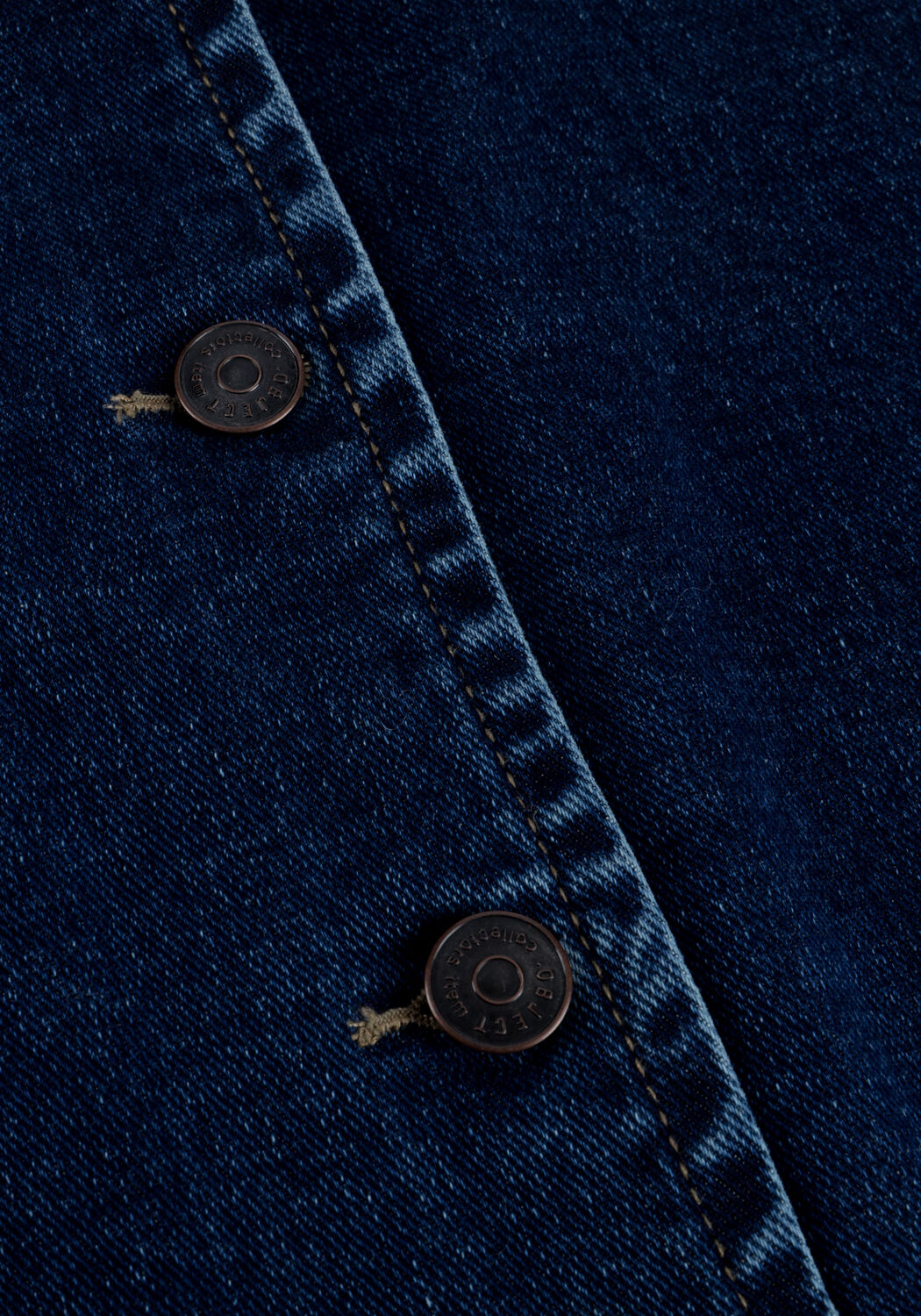 Donkerblauwe OBJECT Mini jurk VEGA DENIM DRESS - large