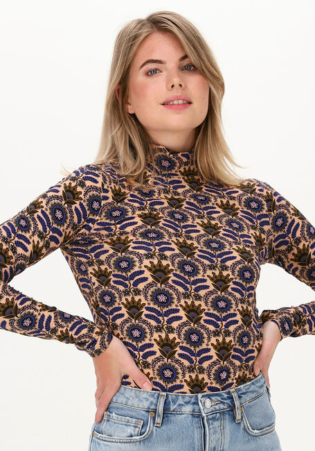 Paarse SCOTCH & SODA T-shirt PRINTED LONG-SLEEVED HIGH NECK - large