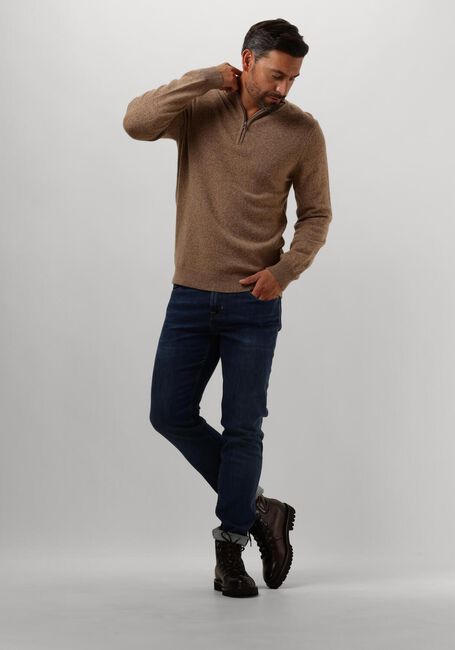 Taupe PROFUOMO Trui PULLOVER HALF ZIP BUTTON Taupe PROFUOMO Trui PULLOVER HALF ZIP BUTTON - large