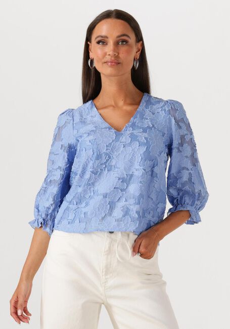 Lichtblauwe SELECTED FEMME Blouses SLFCATHI-SADIE 3/4 TOP FF - large