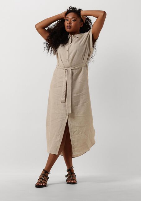 Beige CIRCLE OF TRUST Midi jurk CHARISSA DRESS - large