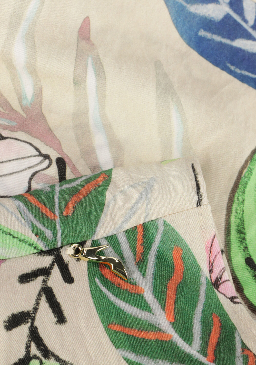 Zand JANSEN AMSTERDAM Top WB180 PRINTED WRINKEL DETAIL SHORT SLEEVE TOP - large