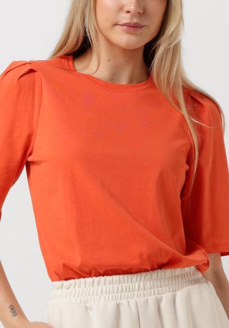 Rode MSCH COPENHAGEN T-shirt MSCHBEGITTA ORGANIC PUFF TEE - large