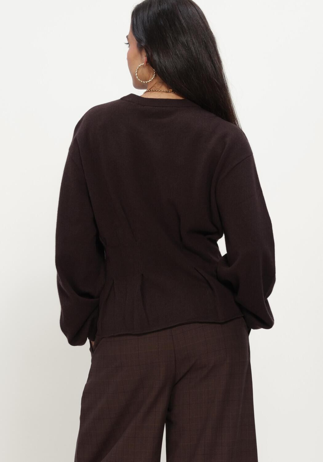 Bruine GESTUZ Truien/vesten GZMANZI WAIST PULLOVER - large