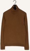 Bruine SELECTED MEN Coltrui SLHAIKO LS KNIT CABLE ROLLNECK Bruine SELECTED MEN Coltrui SLHAIKO LS KNIT CABLE ROLLNECK - medium