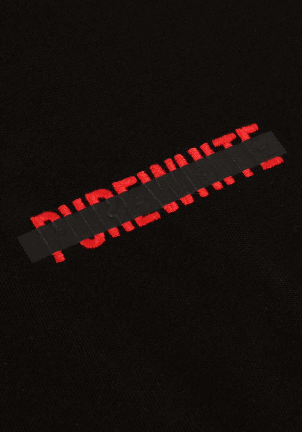 Zwarte PUREWHITE T-shirt T-SHIRT WITH SMALL PRINT ON CHEST - large