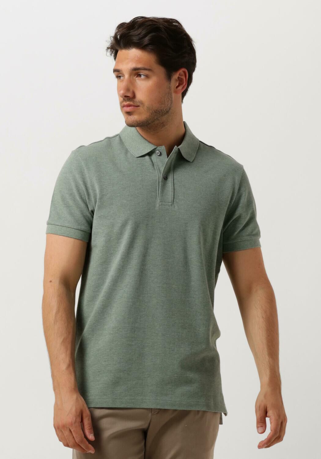 PROFUOMO Heren Polo's & T-shirts Polo Short Sleeve Groen