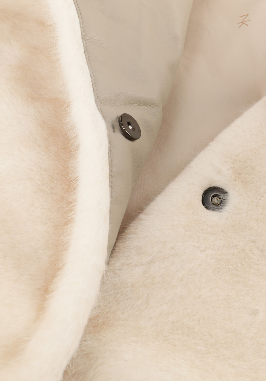 Ecru NUKUS Faux fur jas PLEUN JACKET - large