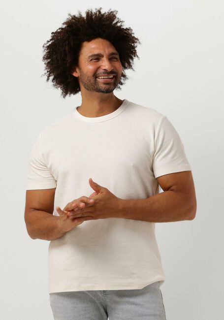 Beige SELECTED HOMME T-shirt SLHJOSEPH PIQUE O-NECK TEE - large