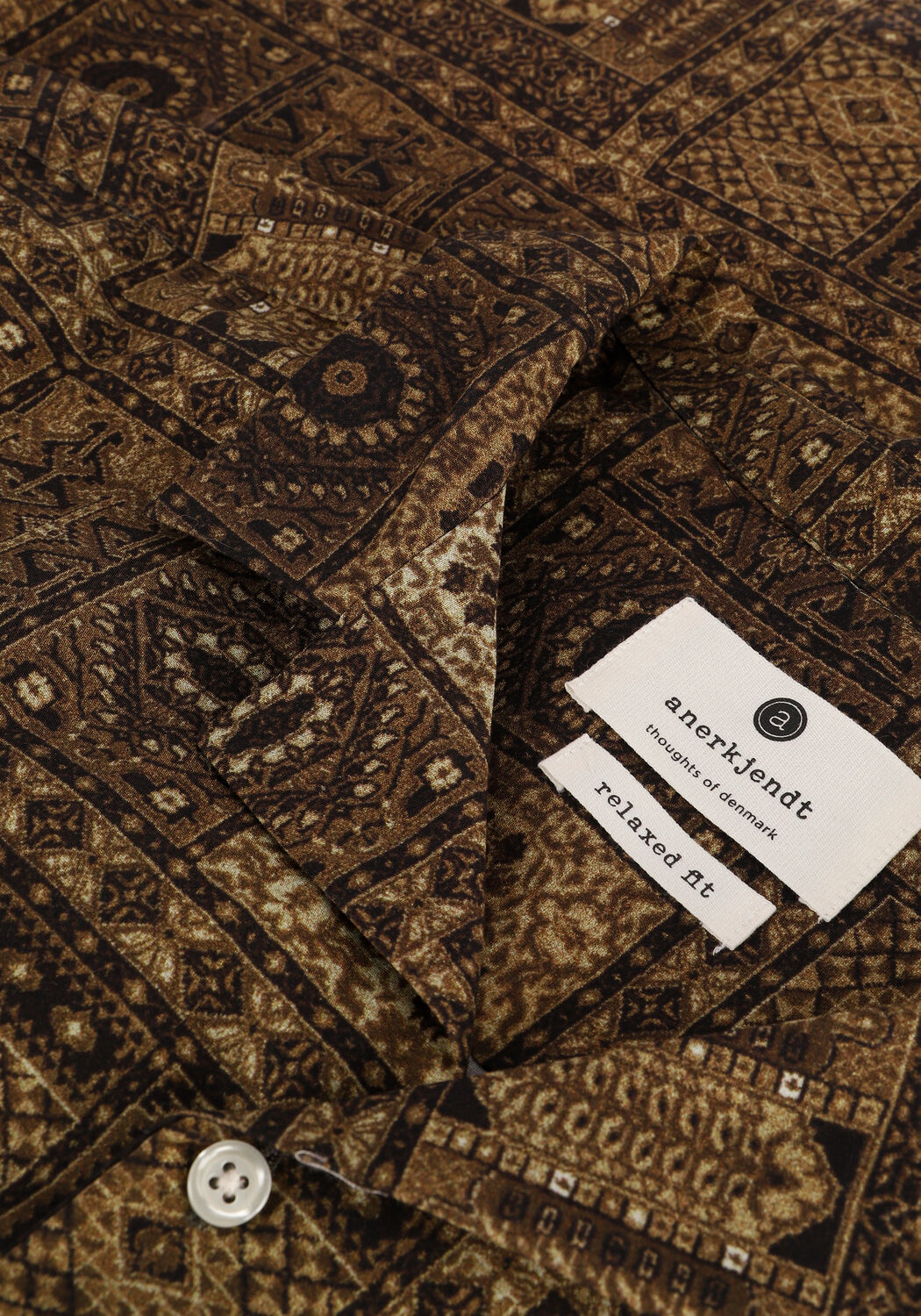 Groene ANERKJENDT Casual overhemd AKLEO POPLIN AOP SHIRT - large