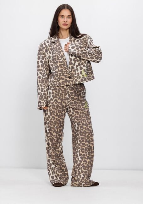 Multi ALIX THE LABEL Blazer LADIES WOVEN ANIMAL CROPPED BLAZER - large