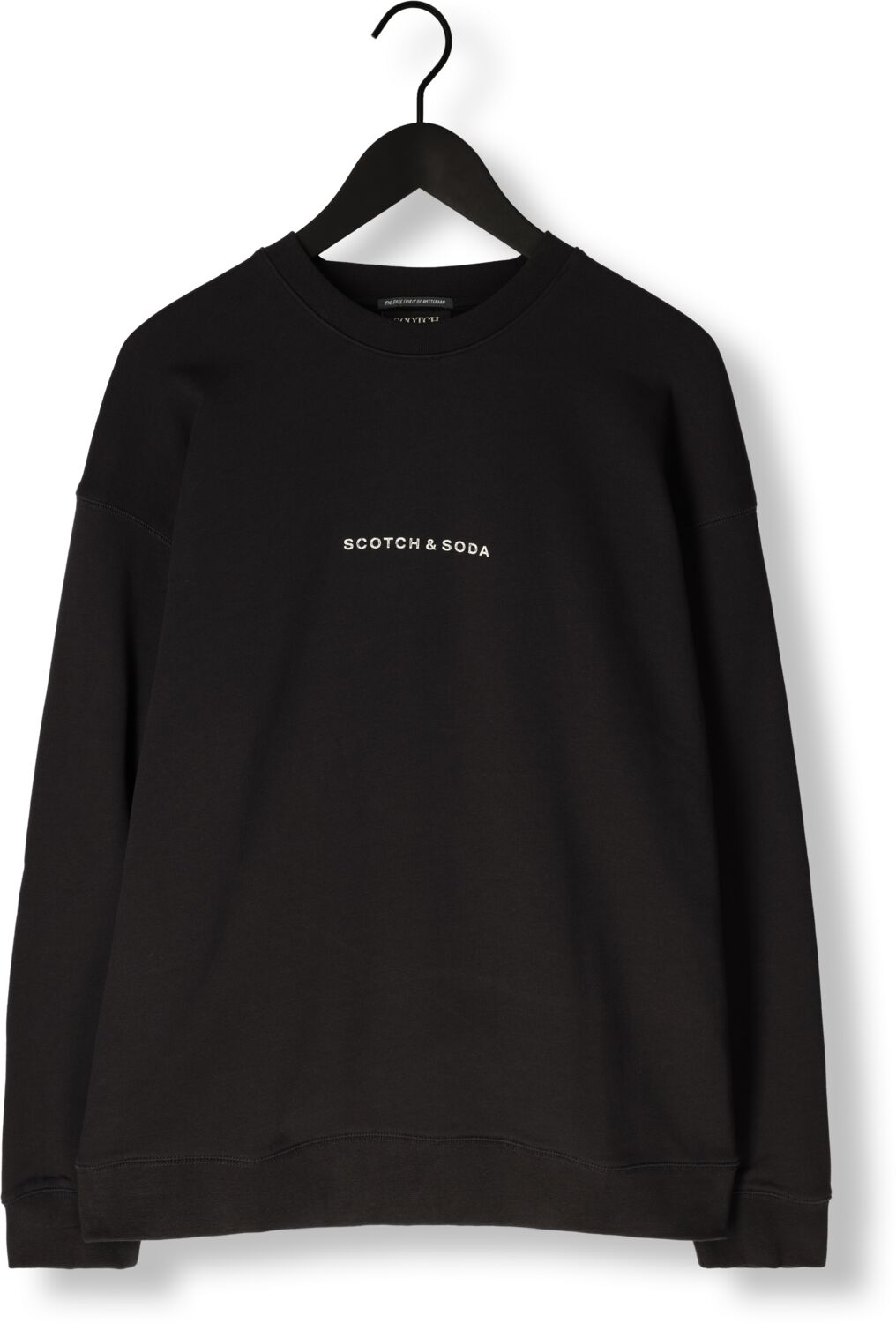 SCOTCH & SODA Heren Truien & Vesten Logo Front Chest Sweatshirt Zwart