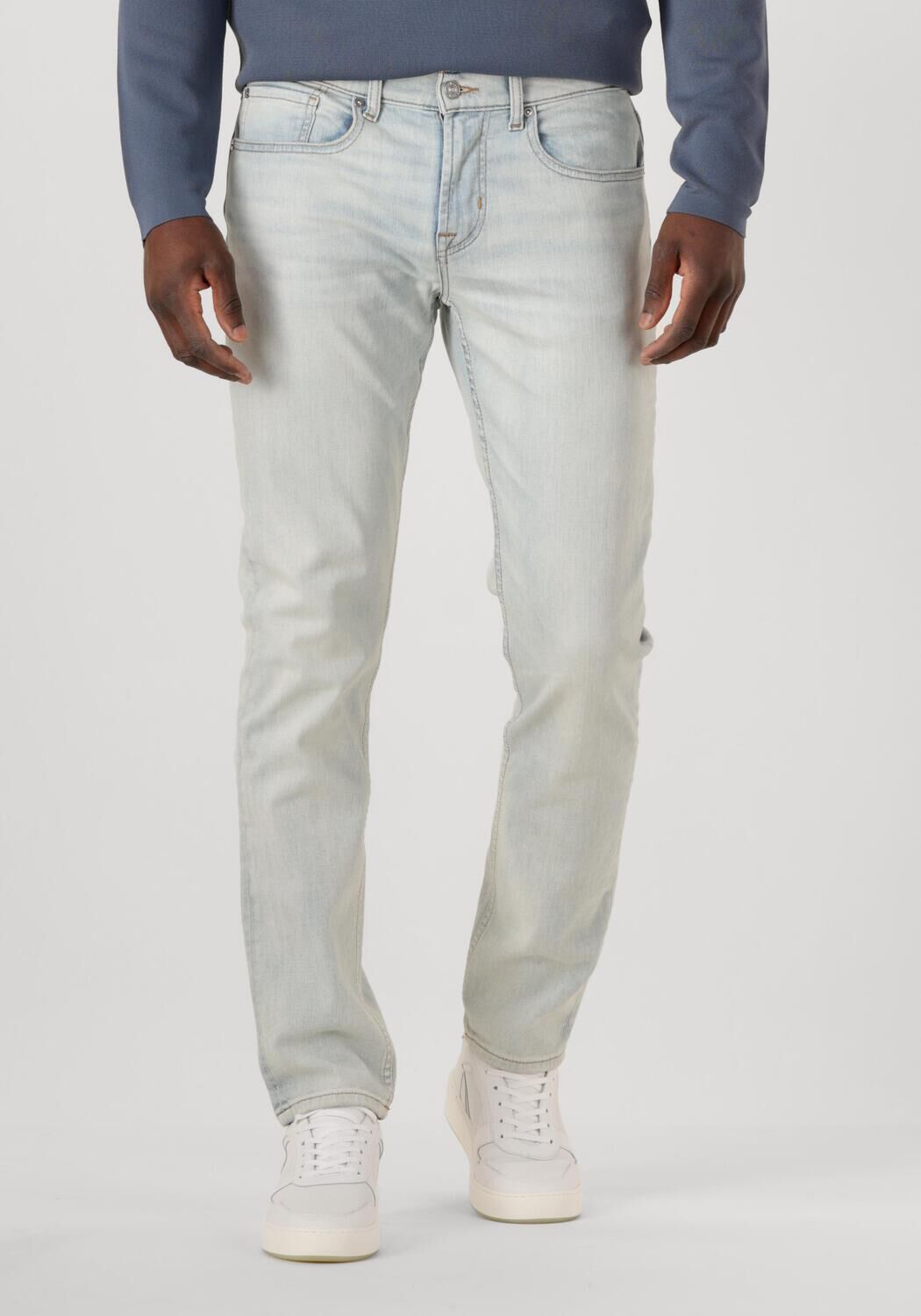 7 FOR ALL MANKIND Heren Jeans Slimmy Tapered Blauw