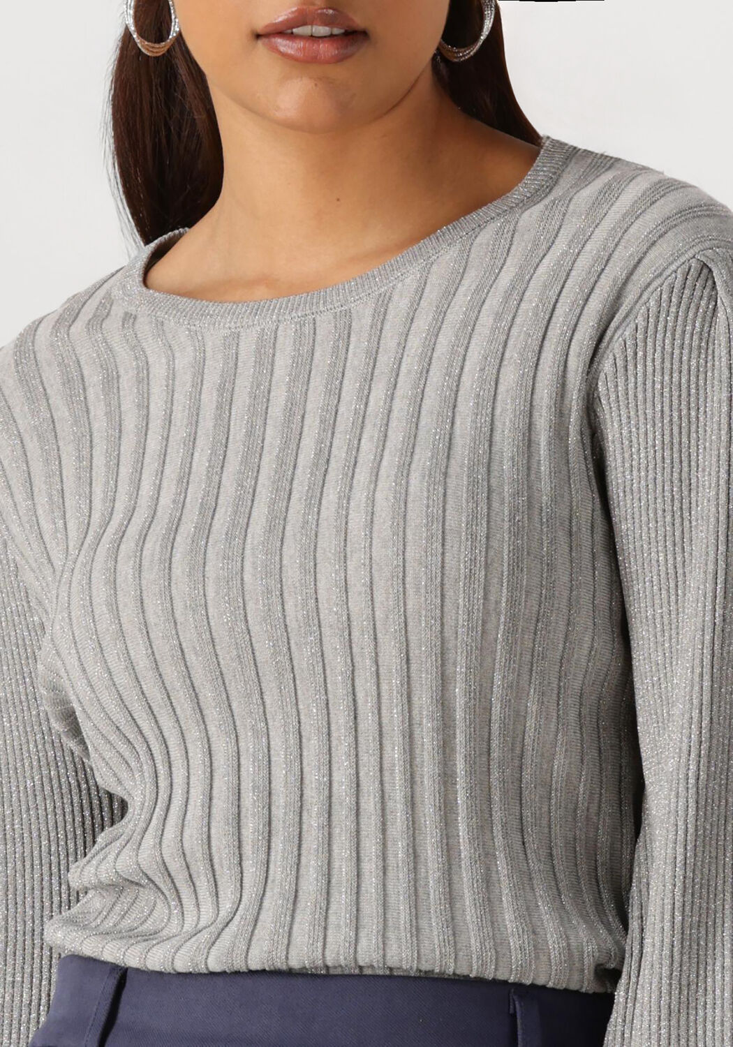 NUKUS Dames Truien & Vesten Mulberry Pullover Lurex Grijs