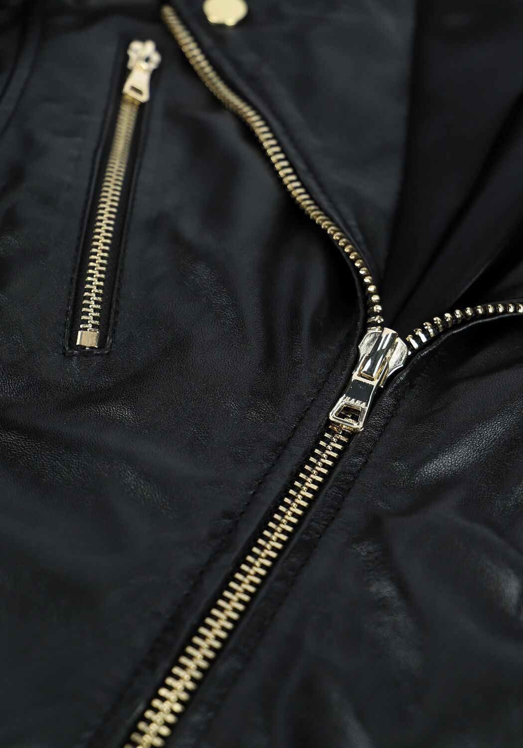 Zwarte IBANA Leren jas MOSS - large