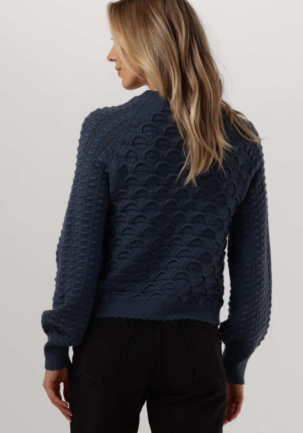 OBJECT Dames Truien & Vesten Objsida Knit L s Re Pullover Blauw