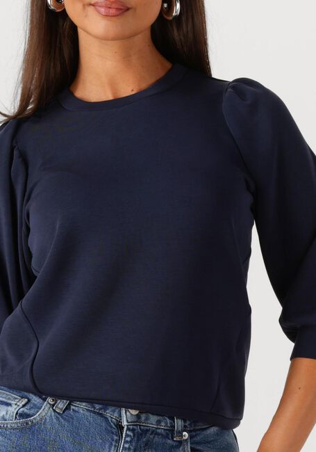 Donkerblauwe SELECTED FEMME T-shirt SLFTENNY 3/4 SWEAT TOP - large