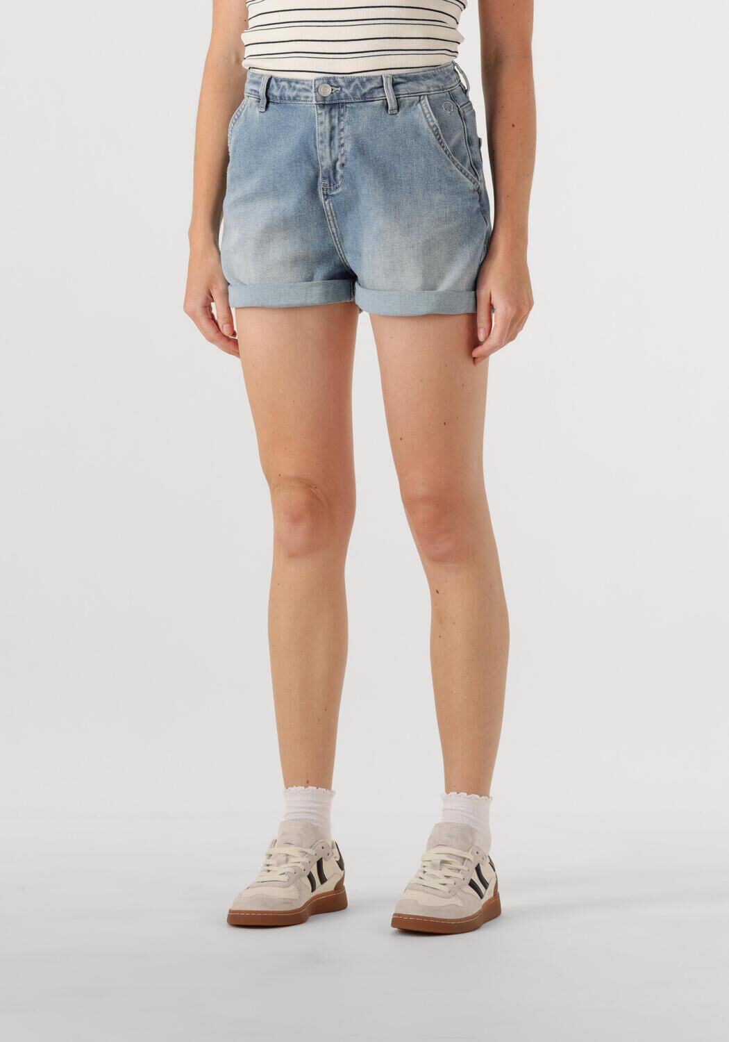 Circle of Trust regular high waist denim short light blue denim