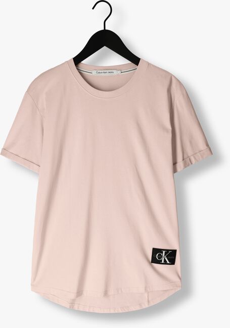 Lichtroze CALVIN KLEIN T-shirt BADGE TURN UP SLEEVE - large