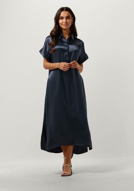 Donkerblauwe CIRCLE OF TRUST Midi jurk AUBREE DRESS - large