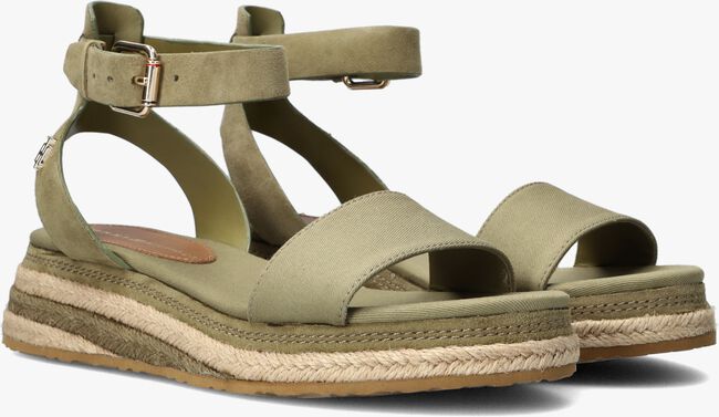 Khaki TOMMY HILFIGER Sandalen COLORED ROPE LOW WEDGE - large