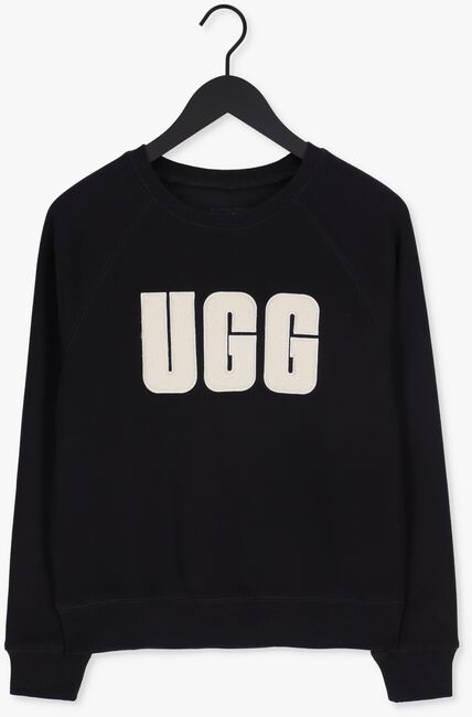 Zwarte UGG Sweater W MADELINE FUZZY LOGO CREWNECK - large