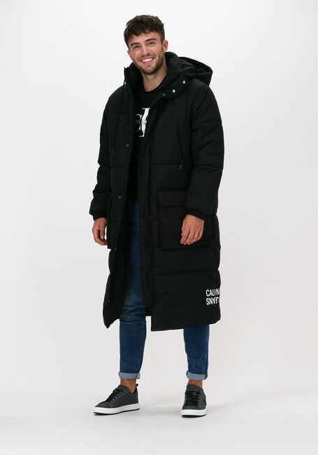 Zwarte CALVIN KLEIN Gewatteerde jas SUSTAINABLE CRINKLE PARKA - large