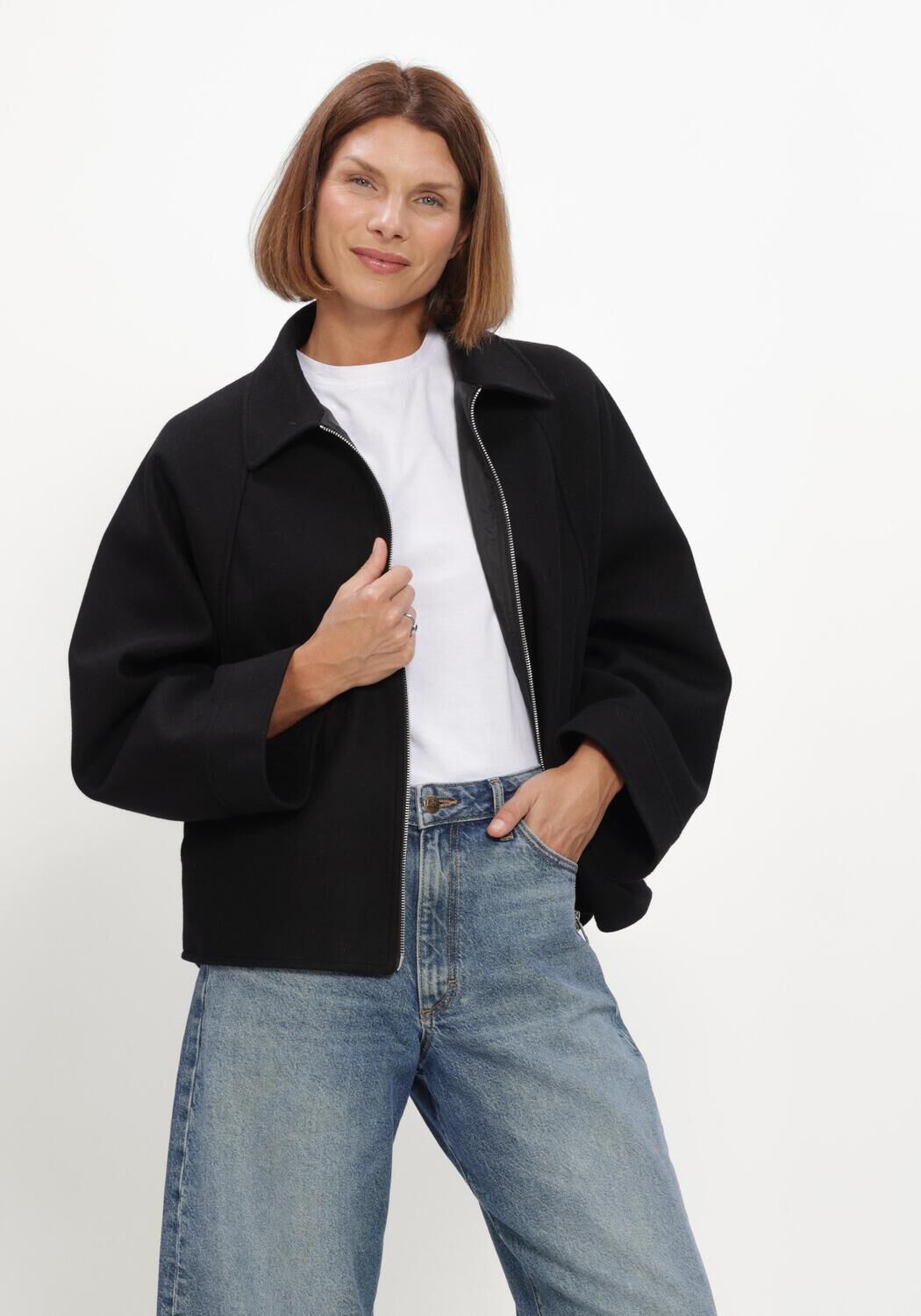 Zwarte WITHBLACK Jack WBLJACKIE BATSLEEVE JACKET - large