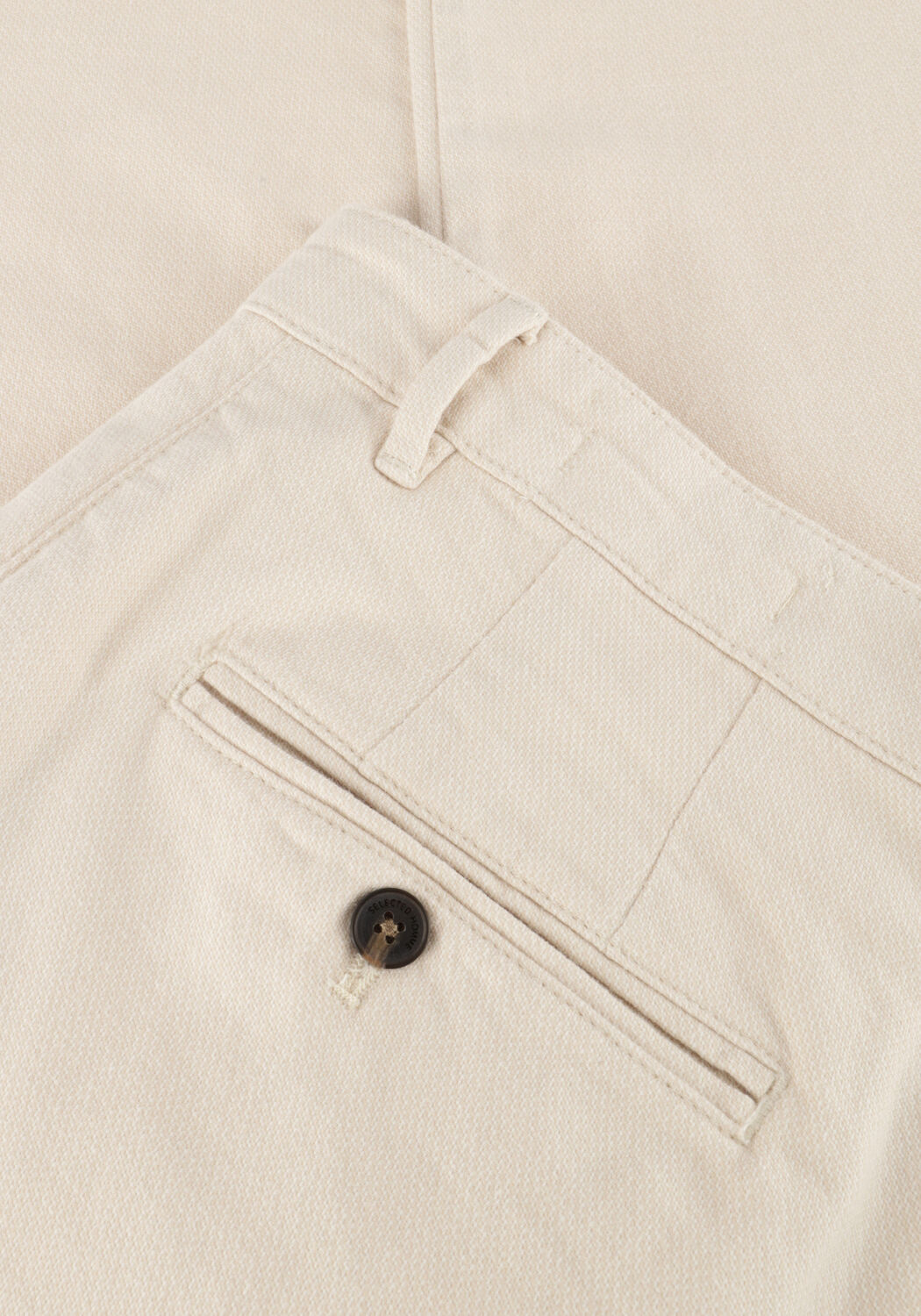 Beige SELECTED MEN Chino SLH175-SLIM MILES STRUCTURE DYED PANT - large